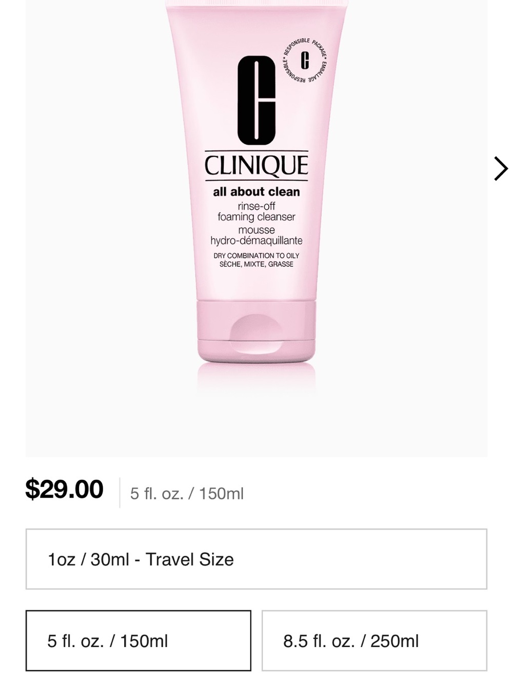 Clinique All About Clean Foaming Cleanser - Pink